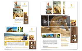 Farming & Agriculture Flyer & Ad Template - Word, Publisher, InDesign, Illustrator, Pages, QuarkXPress, CorelDraw