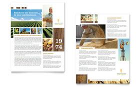 Farming & Agriculture Datasheet Template - Word, Publisher, InDesign, Illustrator, Pages, QuarkXPress, CorelDraw
