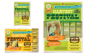 Harvest Festival Flyer & Ad Template - Word, Publisher, InDesign, Illustrator, Pages, QuarkXPress, CorelDraw