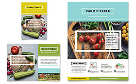 Organic Food Flyer & Ad Template - Word, Publisher, InDesign, Illustrator, Pages, QuarkXPress, CorelDraw