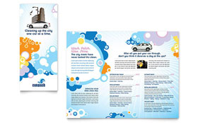 Car Wash Trifold Brochure Template - Word, Publisher, InDesign, Illustrator, Pages, QuarkXPress, CorelDraw