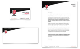 Auto Detailing Business Card & Letterhead Template - Word, Publisher, InDesign, Illustrator, Pages, QuarkXPress, CorelDraw