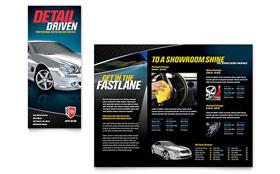 Auto Detailing Trifold Brochure Template - Word, Publisher, InDesign, Illustrator, Pages, QuarkXPress, CorelDraw
