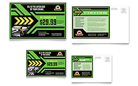 Oil Change Postcard Template - Word, Publisher, InDesign, Illustrator, Pages, QuarkXPress, CorelDraw