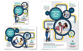 Moving Service Flyer & Ad Template - Word, Publisher, InDesign, Illustrator, Pages, QuarkXPress, CorelDraw