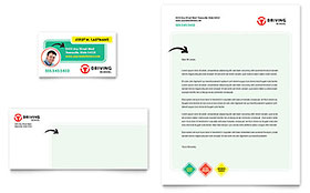 Driving School Business Card & Letterhead Template - Word, Publisher, InDesign, Illustrator, Pages, QuarkXPress, CorelDraw