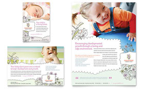 Babysitting & Daycare Flyer & Ad Template - Word, Publisher, InDesign, Illustrator, Pages, QuarkXPress, CorelDraw