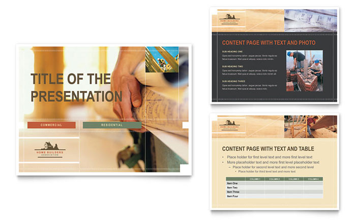 Home Builders & Construction Presentation Template - PowerPoint