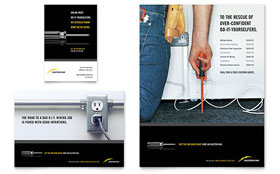Electrician Flyer & Ad Template - Word, Publisher, InDesign, Illustrator, Pages, QuarkXPress, CorelDraw