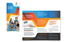 HVAC Trifold Brochure Template - Word, Publisher, InDesign, Illustrator, Pages, QuarkXPress, CorelDraw
