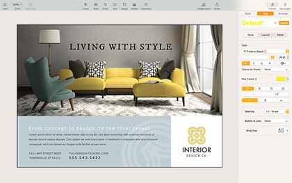 Edit Pages Templates in Apple Pages