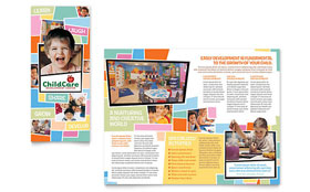 Preschool Kids & Day Care Trifold Brochure Template - Word, Publisher, InDesign, Illustrator, Pages, QuarkXPress, CorelDraw