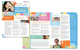 Preschool Kids & Day Care Newsletter Template - Word, Publisher, InDesign, Illustrator, Pages, QuarkXPress, CorelDraw