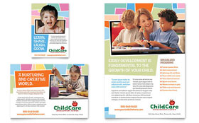 Preschool Kids & Day Care Flyer & Ad Template - Word, Publisher, InDesign, Illustrator, Pages, QuarkXPress, CorelDraw