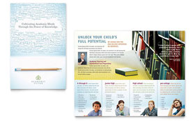 Academic Tutor & School Brochure Template - Word, Publisher, InDesign, Illustrator, Pages, QuarkXPress, CorelDraw