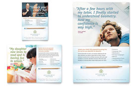 Academic Tutor & School Flyer & Ad Template - Word, Publisher, InDesign, Illustrator, Pages, QuarkXPress, CorelDraw