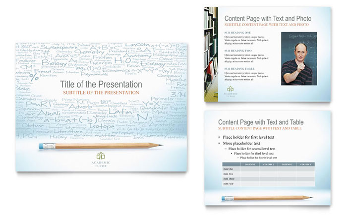 Academic Tutor & School Presentation Template - PowerPoint