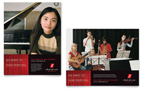 Music School Poster Template - Word, Publisher, InDesign, Illustrator, Pages, QuarkXPress, CorelDraw