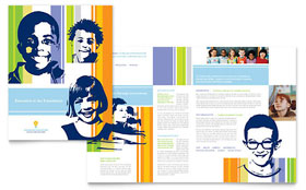 Learning Center & Elementary School Brochure Template - Word, Publisher, InDesign, Illustrator, Pages, QuarkXPress, CorelDraw