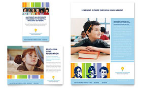 Learning Center & Elementary School Flyer & Ad Template - Word, Publisher, InDesign, Illustrator, Pages, QuarkXPress, CorelDraw