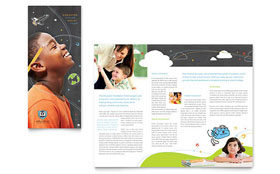 Education Foundation & School Trifold Brochure Template - Word, Publisher, InDesign, Illustrator, Pages, QuarkXPress, CorelDraw