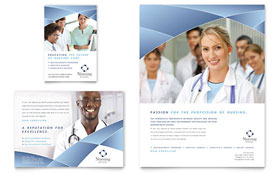 Nursing School Hospital Flyer & Ad Template - Word, Publisher, InDesign, Illustrator, Pages, QuarkXPress, CorelDraw