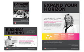 Adult Education & Business School Flyer & Ad Template - Word, Publisher, InDesign, Illustrator, Pages, QuarkXPress, CorelDraw