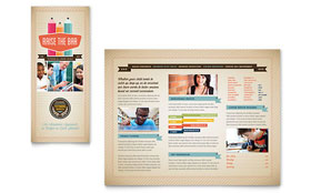 Tutoring School Trifold Brochure Template - Word, Publisher, InDesign, Illustrator, Pages, QuarkXPress, CorelDraw