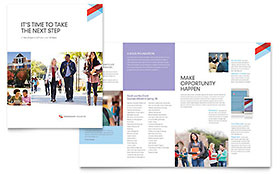 Community College Brochure Template - Word, Publisher, InDesign, Illustrator, Pages, QuarkXPress, CorelDraw