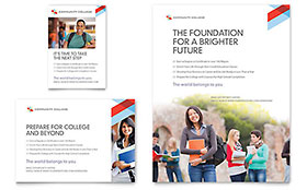 Community College Flyer & Ad Template - Word, Publisher, InDesign, Illustrator, Pages, QuarkXPress, CorelDraw