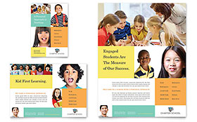 Charter School Flyer & Ad Template - Word, Publisher, InDesign, Illustrator, Pages, QuarkXPress, CorelDraw