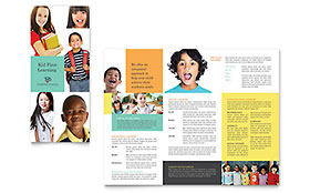 Charter School Trifold Brochure Template - Word, Publisher, InDesign, Illustrator, Pages, QuarkXPress, CorelDraw
