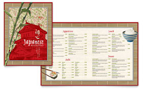 Japanese Restaurant Menu Template - Word, Publisher, InDesign, Illustrator, Pages, QuarkXPress, CorelDraw