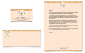 Catering Company Business Card & Letterhead Template - Word, Publisher, InDesign, Illustrator, Pages, QuarkXPress, CorelDraw