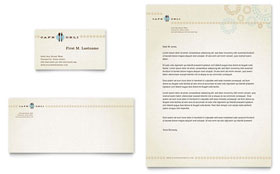 Cafe Deli Business Card & Letterhead Template - Word, Publisher, InDesign, Illustrator, Pages, QuarkXPress, CorelDraw