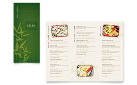 Asian Restaurant Takeout Menu Template - Word, Publisher, InDesign, Illustrator, Pages, QuarkXPress, CorelDraw