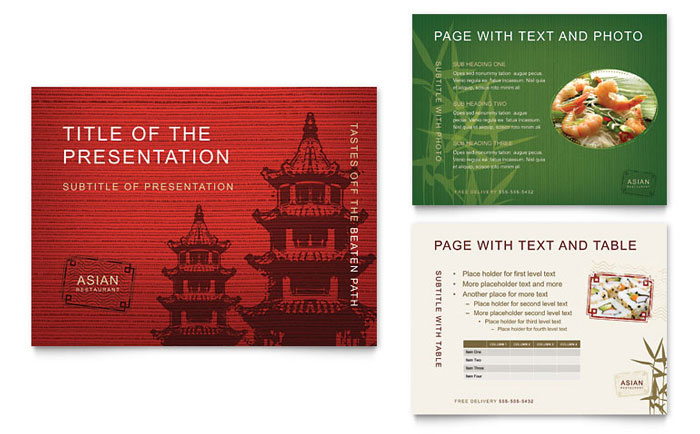 Asian Restaurant Presentation Template - PowerPoint