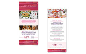 Corporate Event Planner & Caterer Rack Card Template - Word, Publisher, InDesign, Illustrator, Pages, QuarkXPress, CorelDraw