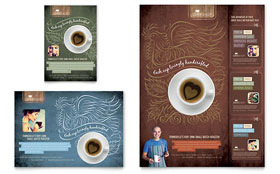 Coffee Shop Flyer & Ad Template - Word, Publisher, InDesign, Illustrator, Pages, QuarkXPress, CorelDraw