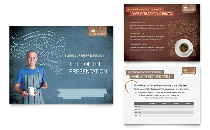 Coffee Shop Presentation Template - PowerPoint