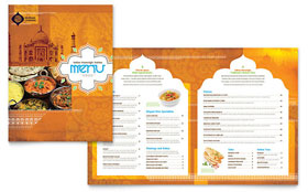 Indian Restaurant Menu Template - Word, Publisher, InDesign, Illustrator, Pages, QuarkXPress, CorelDraw