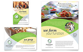 Food Catering Flyer & Ad Template - Word, Publisher, InDesign, Illustrator, Pages, QuarkXPress, CorelDraw