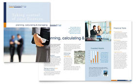 Financial Services Brochure Template - Word, Publisher, InDesign, Illustrator, Pages, QuarkXPress, CorelDraw