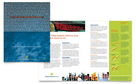 Investment Securities Company Brochure Template - Word, Publisher, InDesign, Illustrator, Pages, QuarkXPress, CorelDraw