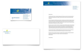 Investment Securities Company Business Card & Letterhead Template - Word, Publisher, InDesign, Illustrator, Pages, QuarkXPress, CorelDraw
