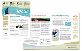Investment Management Newsletter Template - Word, Publisher, InDesign, Illustrator, Pages, QuarkXPress, CorelDraw