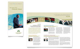 Investment Management Trifold Brochure Template - Word, Publisher, InDesign, Illustrator, Pages, QuarkXPress, CorelDraw