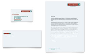 Credit Union & Bank Business Card & Letterhead Template - Word, Publisher, InDesign, Illustrator, Pages, QuarkXPress, CorelDraw