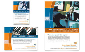 Investment Services Flyer & Ad Template - Word, Publisher, InDesign, Illustrator, Pages, QuarkXPress, CorelDraw