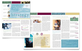 Financial Consulting Newsletter Template - Word, Publisher, InDesign, Illustrator, Pages, QuarkXPress, CorelDraw